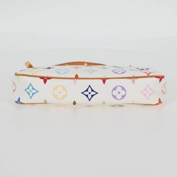 LOUIS VUITTON Multicolor Pochette Accessoires Pouch White M92649 LV Auth 129011V - Picture 9 of 16